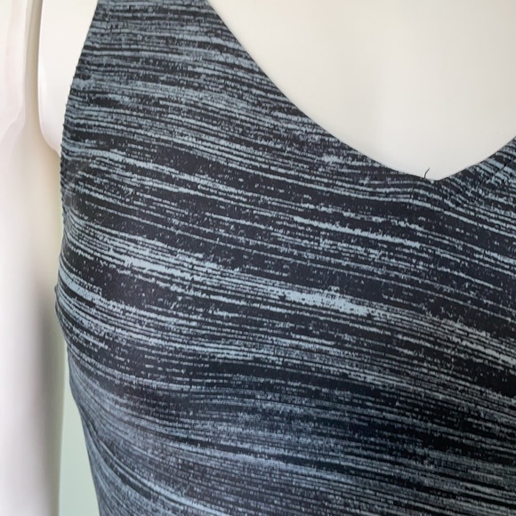 Speedo Women's One Piece Modest Spacedyed Black Gray Swimsuit NEW - Picture 3 of 6